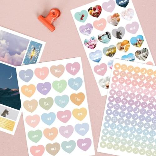 Korean Ins Kawaii Hipster Love Dot Stickers DIY Scrapbook Diary Book Stationery Gift Decorative Stickers