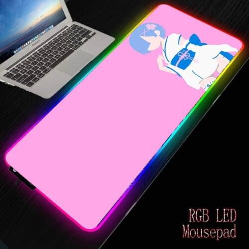 MRGBEST Re ZERO Girl Anime MousePad Large Locking Edge Speed Game Gamer Gaming Mouse Pad Soft Laptop Notebook Mat Dropshipping