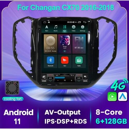 MEKEDE Tesla style Android 11 large screen video player GPS navigation for Changan CX70 2016-2018 6+128G car multimedia system