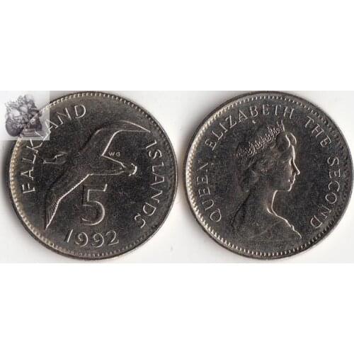 Falkland Islands 5 Cents America Coins Original Rare Coin Commemorative Edition 100% Real