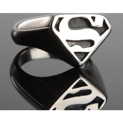 Hot Cool Fashion 316L Stainless Steel Ring For Men Black Titanium Vintage Male Rings Anel Masculino