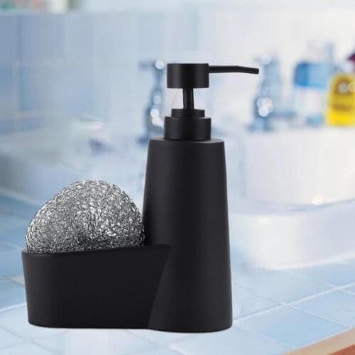 Modern Kitchen Soap Dispenser Set Liquid Hand Soap Dispenser Pump Bottle Brushes Holds And Stores Sponges Scrubbers And Brushes