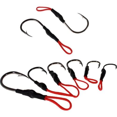 5Pcs/Lot High Carbon Steel Fishing Hooks Set in Fly Fishhooks For Soft Lure Fishing Accessories Pesca 1# -5# H03