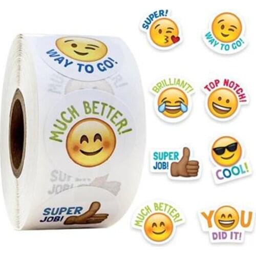 500Pcs Labels Toy smiley Stickers For child/adult party birthday game Wedding Pretty Gift Cards Envelope Sealing Label Stickers