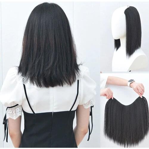 Clips in Hair Extensions for women invisible Synthetic Natural u-type halo extension fake false wigs 18+ MUMUPI