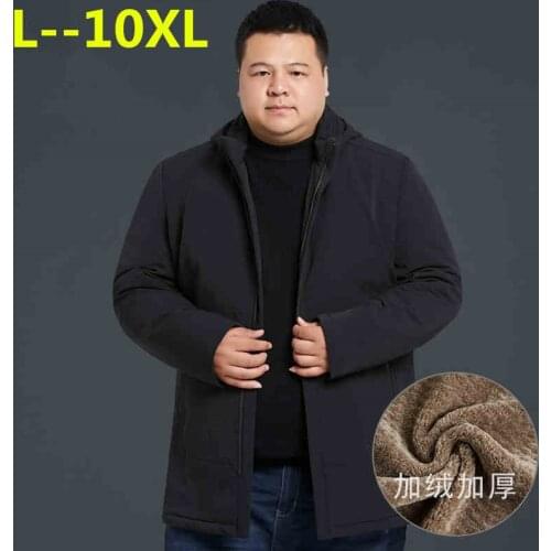 10XL 9XL 8XL The new winter jacket Middle age Men Plus thjck warm coat jacket mens casual hooded coat jacket size 4XL 5XL 6XL