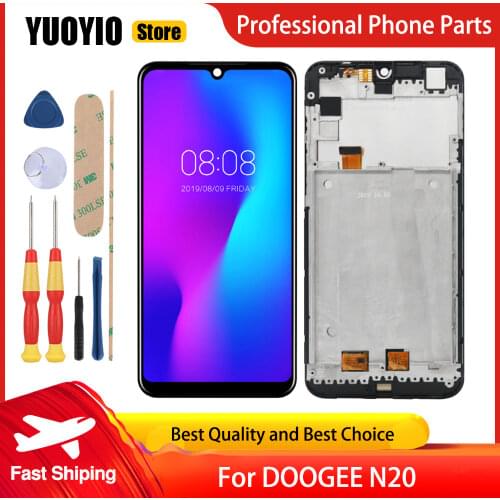 New Original Touch Screen LCD Display For DOOGEE N20 Y9 Plus With Frame Replacement Parts