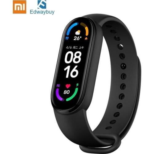 Original Xiaomi Mi Band 6 Global Version Smart Bracelet AMOLED Blood Oxygen Bluetooth Fitness Heart Rate Traker 5ATM Waterproof