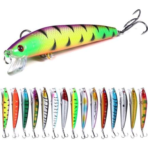 Fishing lure hard Minnow 9.5cm 8.5g Wobblers Crankbait Pike Carp Bass fishing tackle Diving 0.6-1.2m