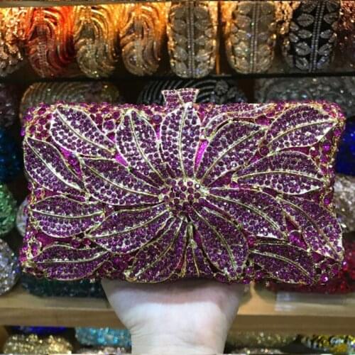Multi colour Long Gold Clutch bags Women Luxury crystal Prom handbags Ladies Evening Bag Rhinestones pochette Party Purse wallet