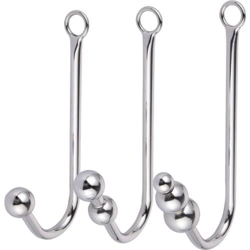 Sey Toys Butt Plug Slave Top Quality Stainless Steel Anale Hook Ball Hole Metal P,Pretty Love Vibreadors Women Anal Beads