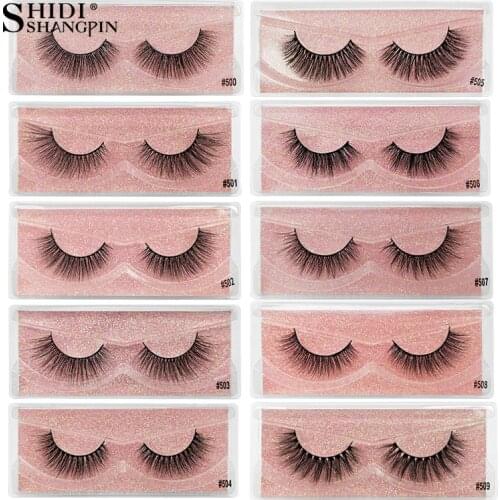 SHIDISHANGPIN 1 pair 3d mink hair false eyelashes natural long fake eye lashes extension sexy makeup beauty cruelty free bulk