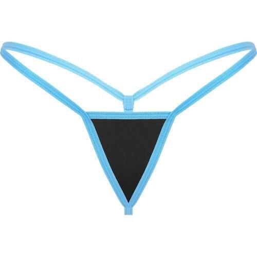 Womens G-string Bikini Bottom Underwear Low Rise Micro Mini Thong T-back Panties Lingerie Sunbathing Briefs Swimwear