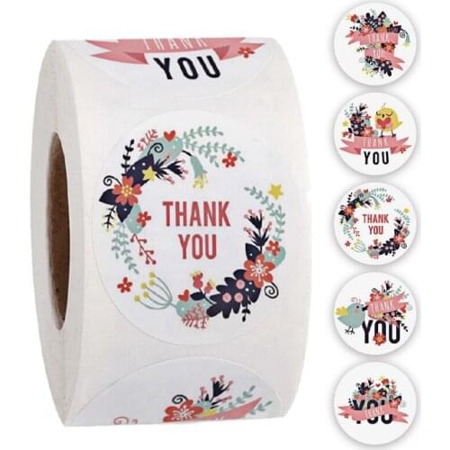 50-500pcs 2.5cm Thank you Stationery Stickers Wedding Decorative Seal Labels Sticker for Package Party Favors Labels