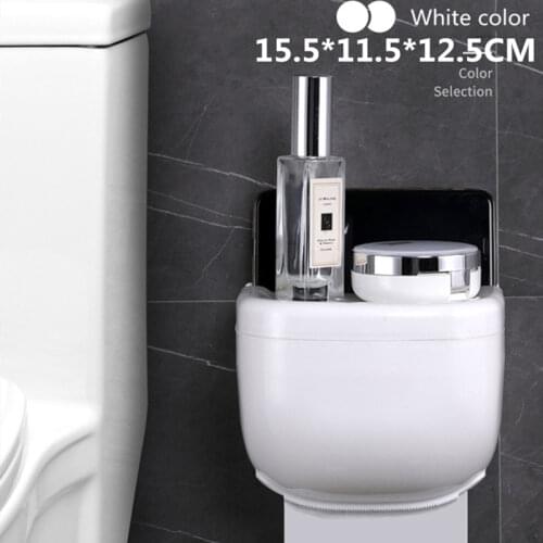 Waterproof Wall Mount Toilet Paper Holder Shelf for Toilet Paper Tray Roll Paper Towel Holder CaseTube Storage Box Tray