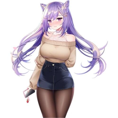 Funny Genshin Impact Car Stickers Sexy Girl Cartoon Anime Decals Car Window Motorcycle Decoration Vinyl KK PVC 13cm X 11cm