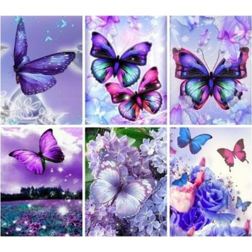 Kexinzu 5D DIY Full Square Diamond Painting Animal Butterfly Mosaic Diamond Embroidery Decor Home Picture Of Rhinestone Handmade
