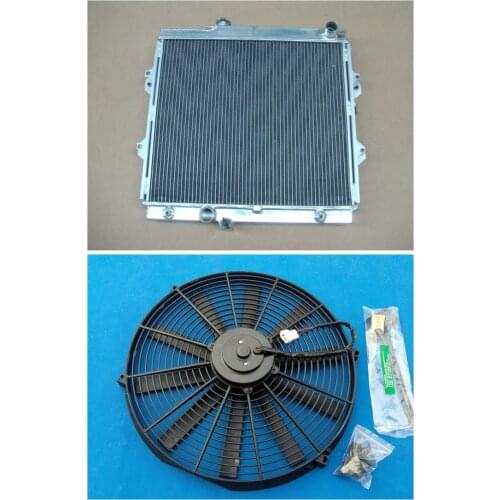 Aluminum Radiator +Fan For TOYOTA Hilux RZN149 RZN154 RZN169 RZN179 2.7L 1997-2005 97 98 99 00 01 02 03 04 05