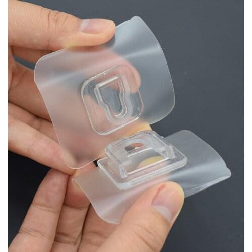 Double-Sided Adhesive Wall Hooks Hanger Waterproof Kitchen Storage Hooks Transparent Suction Cup Sucker Kitchen Organizer