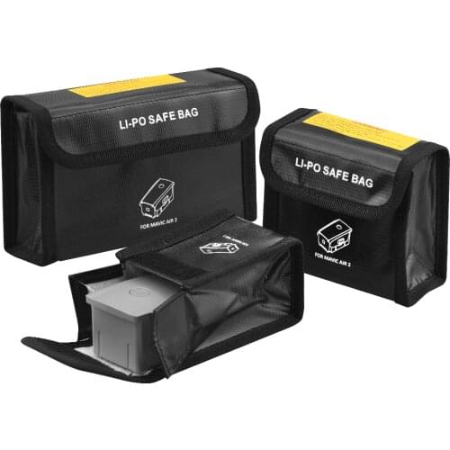 Feichao 1pc Lipo Battery Fireproof Explosion-proof Storage Bag for DJI Mavic Mini/ Air2 Drone 1/2/3 Battery Safety Safe Bag Case