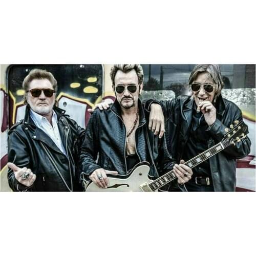 ARTBACK French singer 5d diamond painting johnny hallyday full square diamond mosaic 3d diamond embroidery 20x40cm