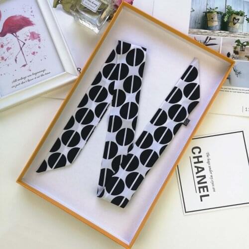 Classic Bag Handle Scarf Fashion Print Small Ribbon Luxury Brand Hair Band Womens Head Scarf And Shawl Beach G3