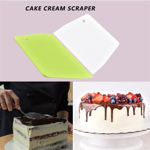 Cream Smooth Scraper Cake Spatula Dough Cutter Baking Multi-function Durable Flexibility Pure Color DIY Pastry Butter Utensil