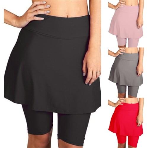 Leggings Fitness Calf Pants Casual Middle Waist Half Leggings Tennis Pants Sports Fitness Nine Points Skirt Pants Leggins