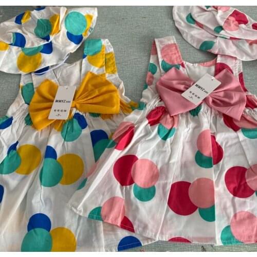 Summer Girls Dress For Toddler Baby Kids Girls Sleeveless Polka Dot Peter Pan Collar Princess Dress Bag Clothes Outfits Платье