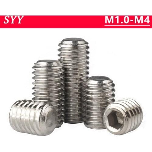 M1.6 M2 M2.5 M3 M4 DIN913 Stainless Steel 304 Allen Head Hex Hexagon Socket Flat Point Set Screw End Grub Headless Grub Screws