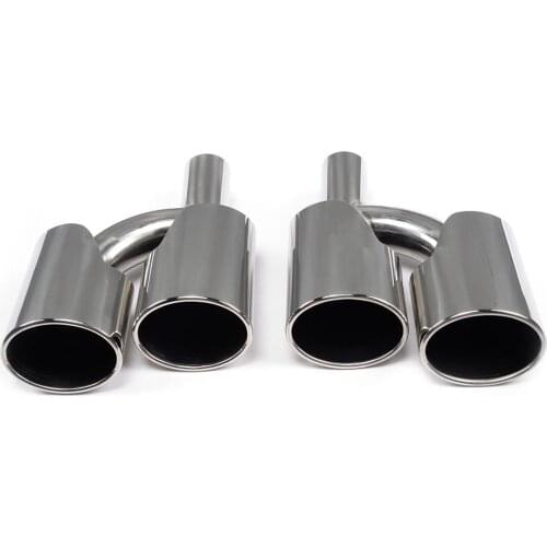 Stainless Steel Muffler Exhaust Pipe End Tips For Benz W205 2014 2015