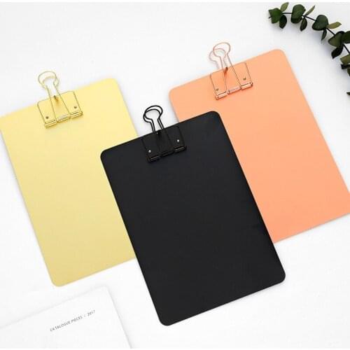 2021 New Metal Clipboard Writing Pad File Folders Document Holder School Stationery Gifts