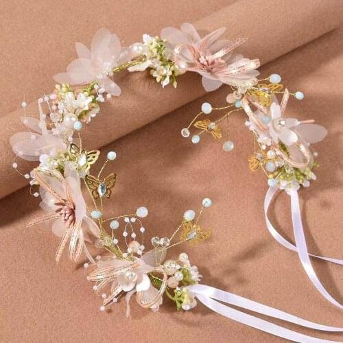 Children and girls superfairy headband hair ornaments, Korean version of the princess sen tie wreath headband bride bridesmaid p