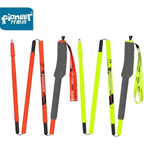 Pioneer Lightweight Carbon Fiber Foldable Ski Climbing Sticks Quick Lock and Adjustable length Outdoor Hiking Trekking Pole