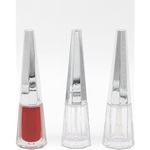 10/50pc Empty Lip Gloss Tube Containers Cream Jars DIY Make Up Tool Cosmetic Silver cover Transparent Lip Balm Refillable Bottle