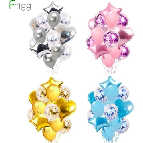 Happy Birthday Balloons Party Decoration Confetti Latex Balloon Air Transparent Number Balloon Figures Love Baloon Foil Ballon