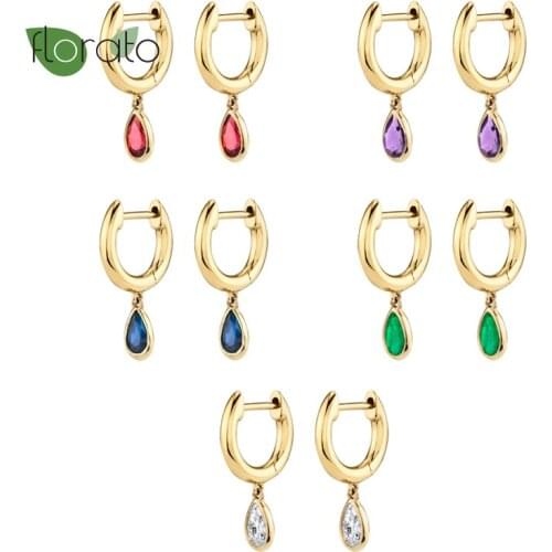 Teardrop Pendant Earrings Jewelry 925 Silver Ear Buckle Womens Glamour Pierced Gold Hoop Earrings Party Wedding Single Product