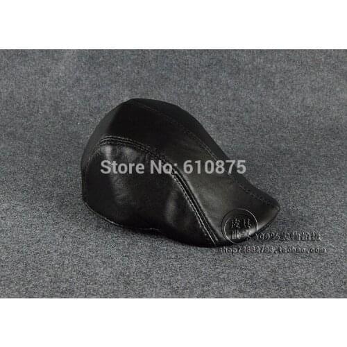 Women Men Genuine Leather Male Sheepskin Warm Hat Winter Forward Cap