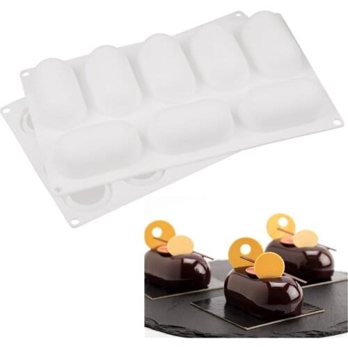 1PCS Silicone Pillow Shape Mold For Baking Chocolate Dessert Ice-Creams Mousse Mould Cake Decorating tools Ice Creams
