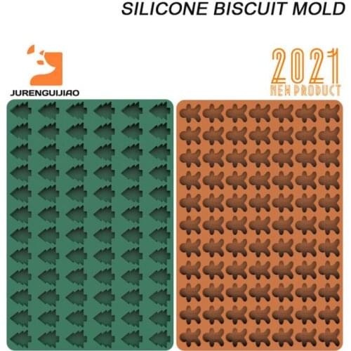 Silicone Biscuit Mold Christmas Tree Gingerbread Man Making Pet Dog Biscuit Chocolate Candy Silicone Mold For Kitchen Supplies