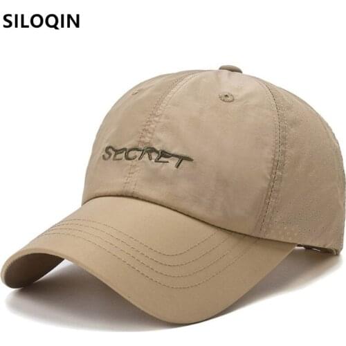 SILOQIN Summer Men Women Ultra-thin Breathable Baseball Caps Snapback Cap Adjustable Size Couple Casual Sports Cap Tongue Cap