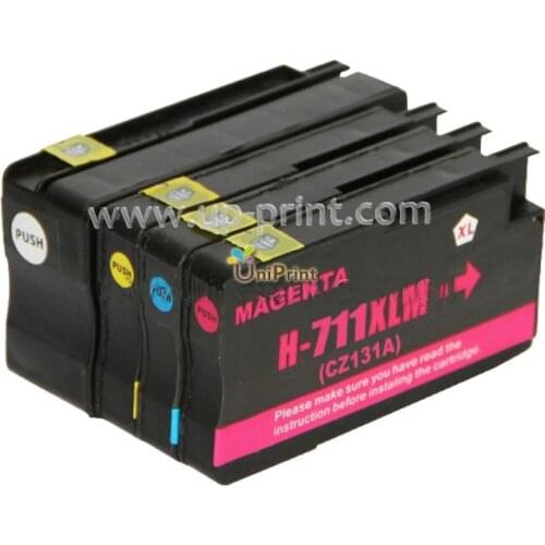 UP 6PK Compatible ink cartridges For HP711 711XL Designjet T120 T520 printer with chip full ink