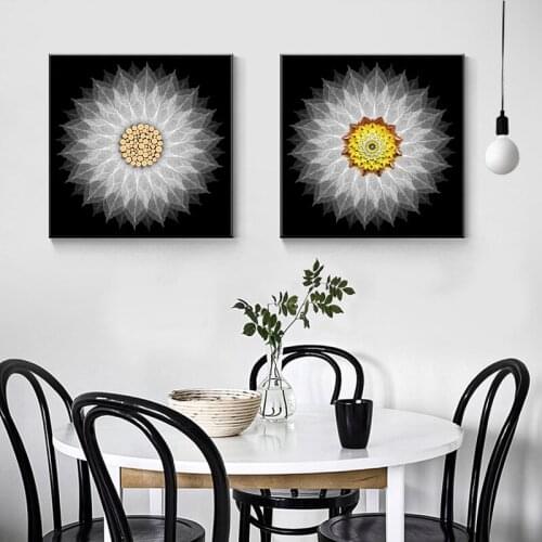 Modern Creative Mandala Decorative Painting Posters and Prints Wall Art Canvas Painting Flower Pictures For Living Room No Frame