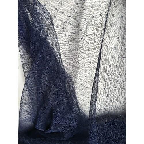 160cm wide 2meters/lot dark navy mesh gauze tulle fabric good quality for wedding dress skirt blouse ball gown veil curtain