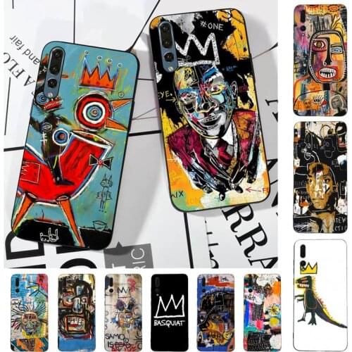 TOPLBPCS Jean-Michel Basquiat Art Graffiti Fashion Phone Case for Huawei P30 40 20 10 8 9 lite pro plus Psmart2019