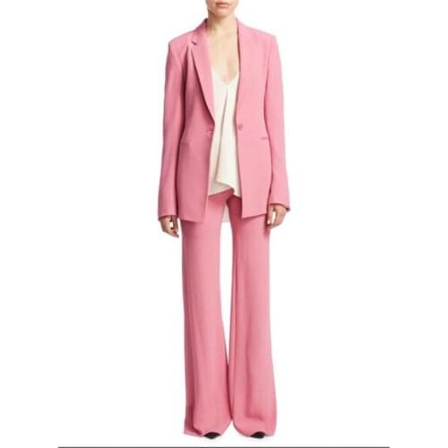 Womens Formal Wear Women Pantsuits Pink Women Ladies Custom Made Business Office Tuxedos Formal Work Wear Suits Custom Made