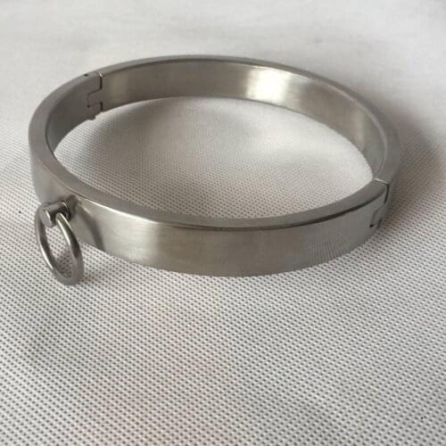 2cm High Stainless Steel Neck Collar BDSM Bondage Adult Games Restraints Torture O-Ring Slave Collar Sex Toys For Women/Men