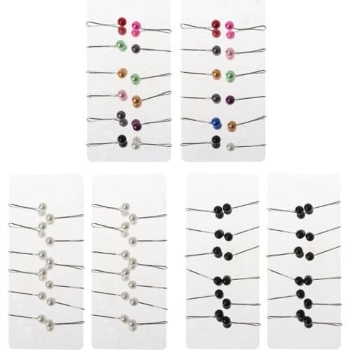 24Pcs Muslim Hijab Scarf Pin Pearl Clip Scarf Pin Headscarf Shawl Scarf Accessories Lady Muslim Scarf Clips Jewerly Gift