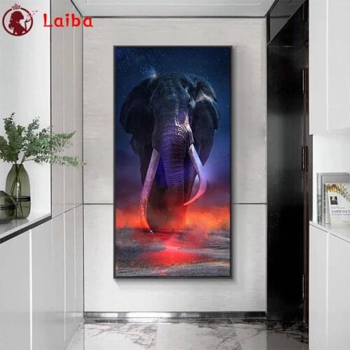 5d diamond painting Abstract animal art, painted elephant full novelty 2021 mosaic art diamond embroidery icons new hot