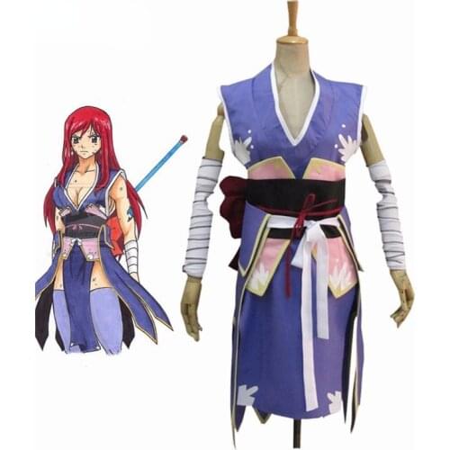 Anime Fairy Tail Elza Scarlet Cosplay Costumes Kimono Forever Empress Armor